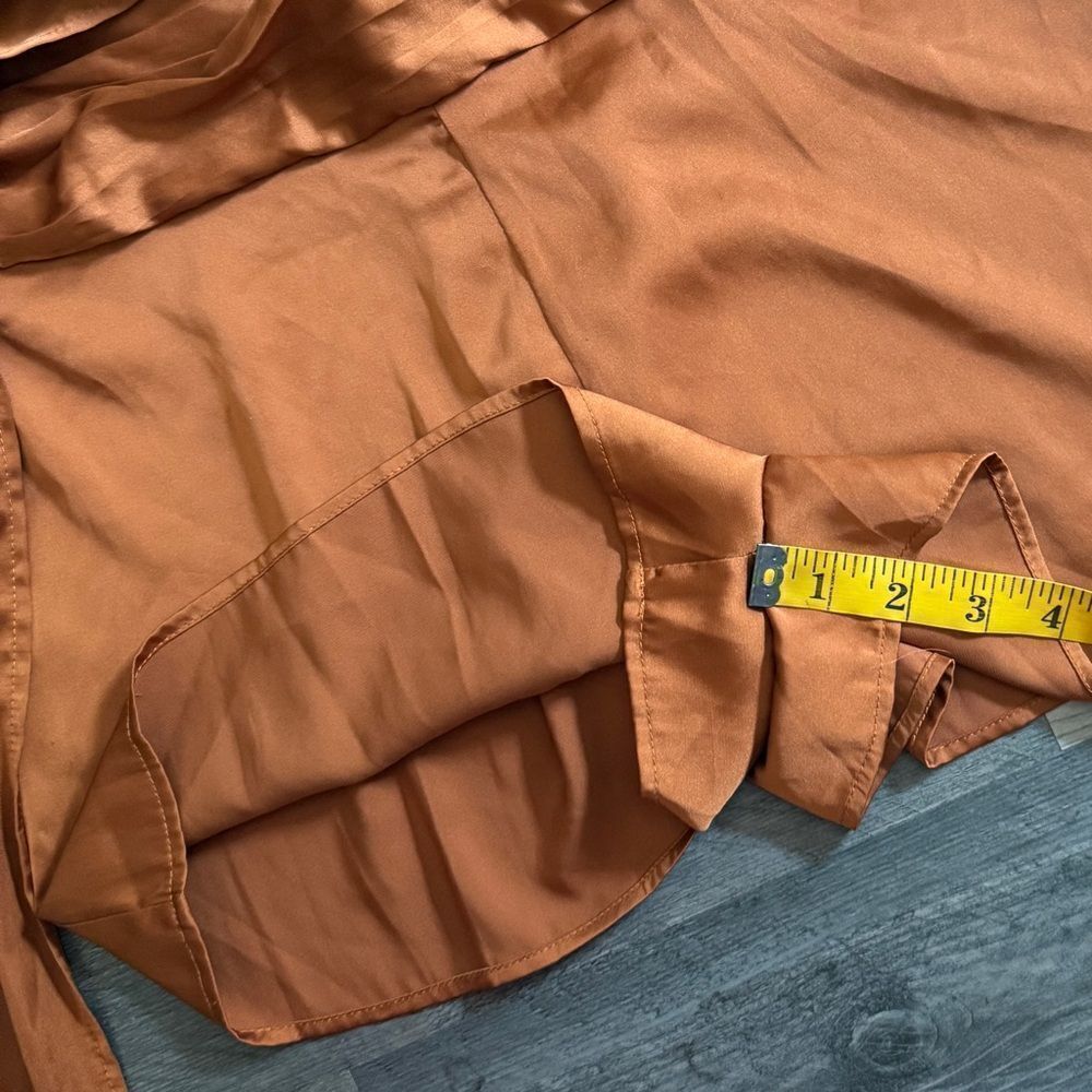 Forever 21 Romper Playsuit Golden Orange Light Brown NWOT - Picture 10 of 11